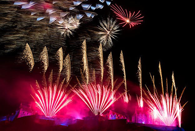 Travel News - edinburghgettyimages-503034066 Edinburgh Castle lights up for Hogmanay, 31 December, 2015.
