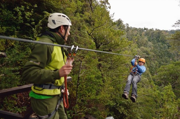 The reserve features a range of activities including zip-lining.