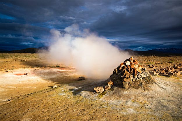 Travel News - SONY DSC Miniature volcano which is called Solfatara on Iceland. Captured at the geothermal area Hverarönð east of lake Mývatn.