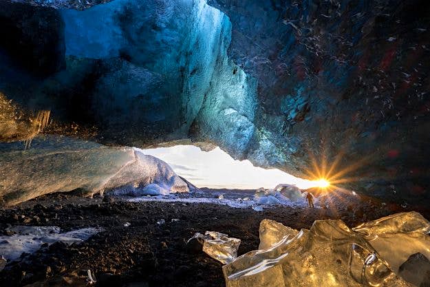 Travel News - Ice Tourists More shots show the caves sparkling like crystal with one ice formation appearing to resemble bubble wrap.