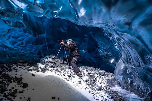 Travel News - Ice Tourists One photographer braves the caves to get the perfect shot.