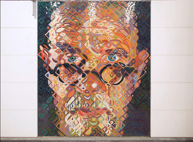 Self Portrait by Chuck Close at 86th Street