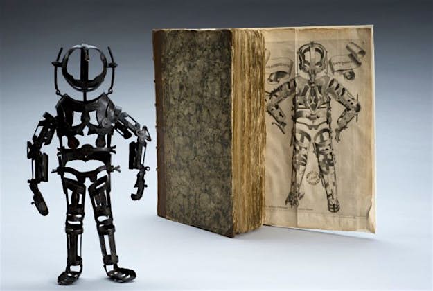 Travel News - Articulatedironmanikinwithbook.©TheBoardofTrusteesoftheScienceMuseum Articulated iron manikin with book.