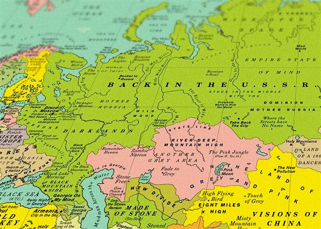 Travel News - Dorothy 0114 - World Song Map Vintage Close Up Y - Med Russia proved the most difficult to fill in.