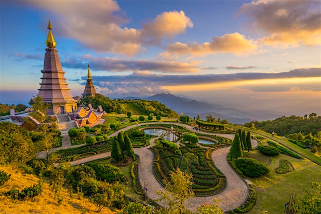 Travel News - 500px_92372427 Noppamethanedol and Noppapol Phumsiri pagodas at Doi Inthanon, Chiang Mai, Thailand.