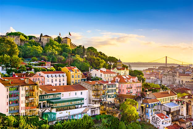 Travel News - Lisbon, Portugal skyline at Sao Jorge Castle in the afternoon. Lisbon, Portugal skyline at Sao Jorge Castle in the afternoon.