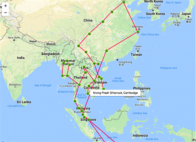 Travel News - Screen Shot 2017-02-23 at 10.51.04 A map of the couple's route.