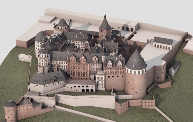 3D image of what the castle would have looked like.