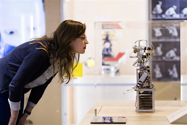 Travel News - Visitor looking at LUCY © Plastiques Photography, courtesy of the Science Museum Science Museum London
