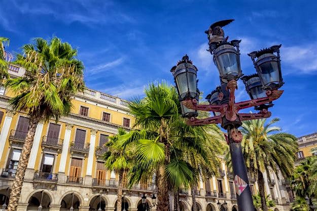 Travel News - Plaza Real, Barcelona, Spain There will be no more Franco-era plaques on city buidlings.