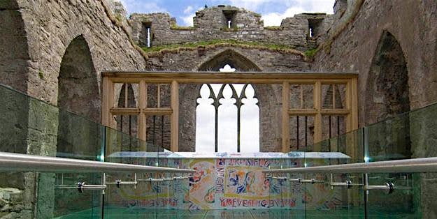 Travel News - An amazing drone’s-eye view of the 12th Century Oystermouth Castle has been captured. Image: Oystermouth Castle
