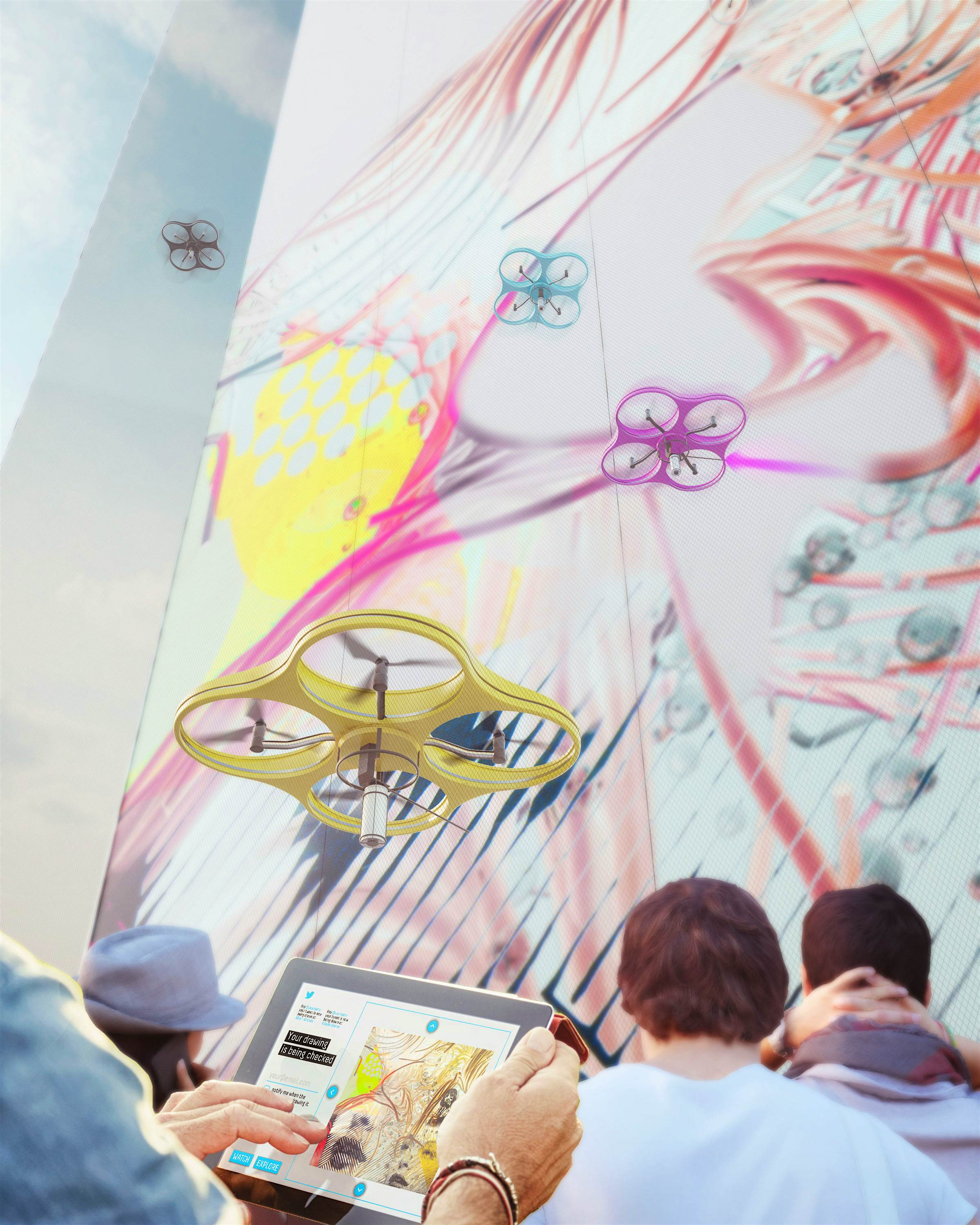 Travel News - 20170502 Paint By Drone_User POV_Low Paint by Drone project for Berlin and Turin
