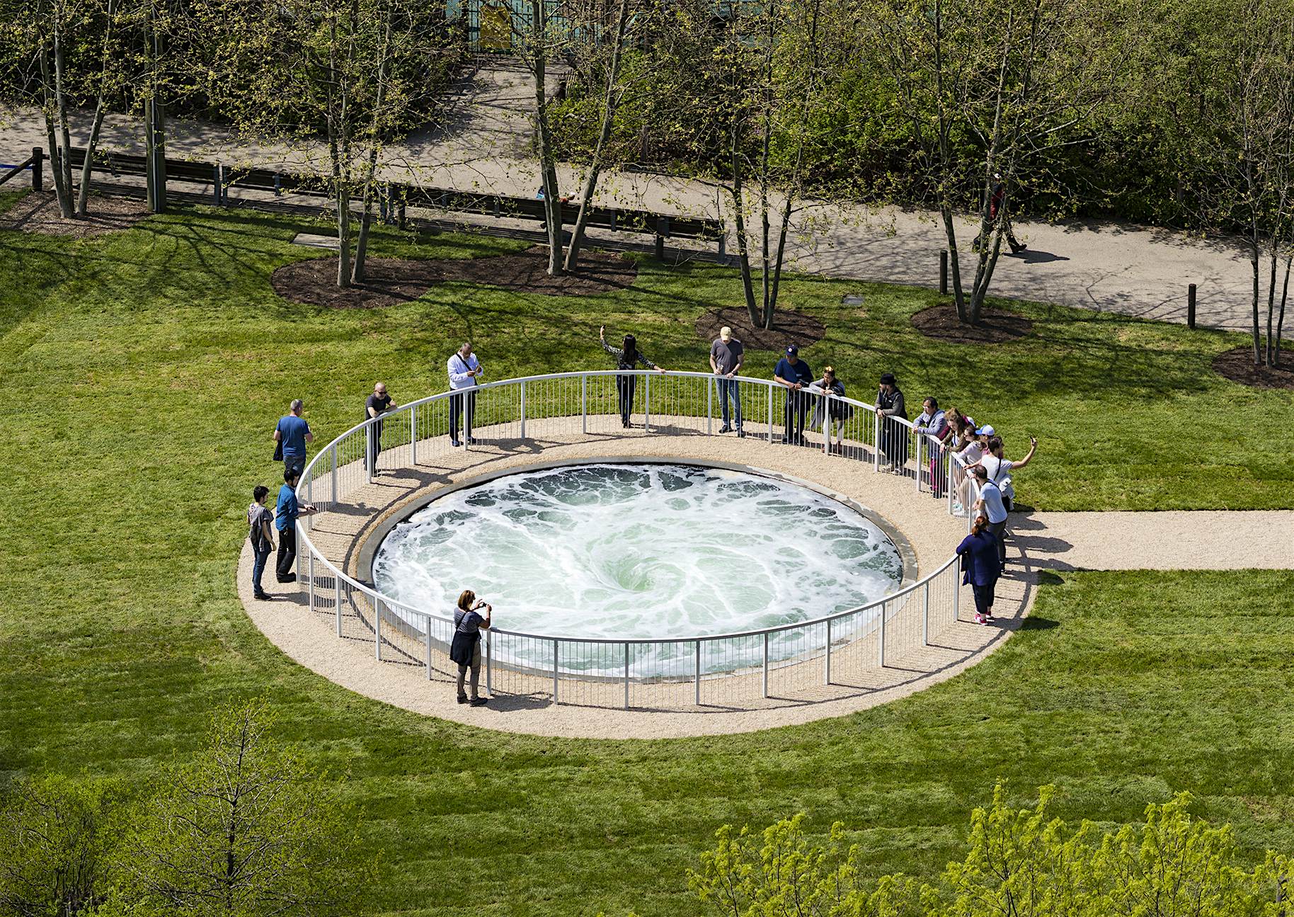 Travel News - Anish Kapoor's giant whirlpool artwork in New York Anish Kapoor's Descension whirlpool in Brooklyn.