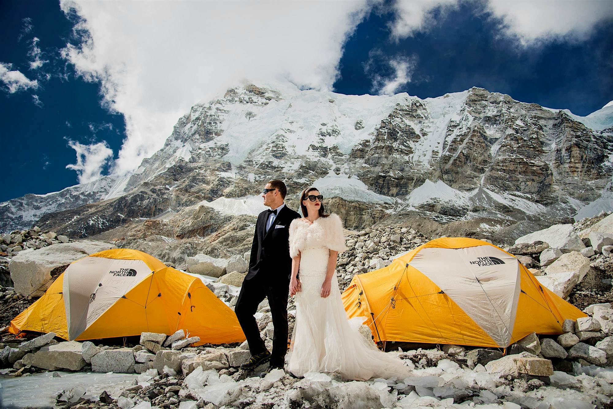 Travel News - CCP-1514a This adventurous couple was married at Everest Base Camp.