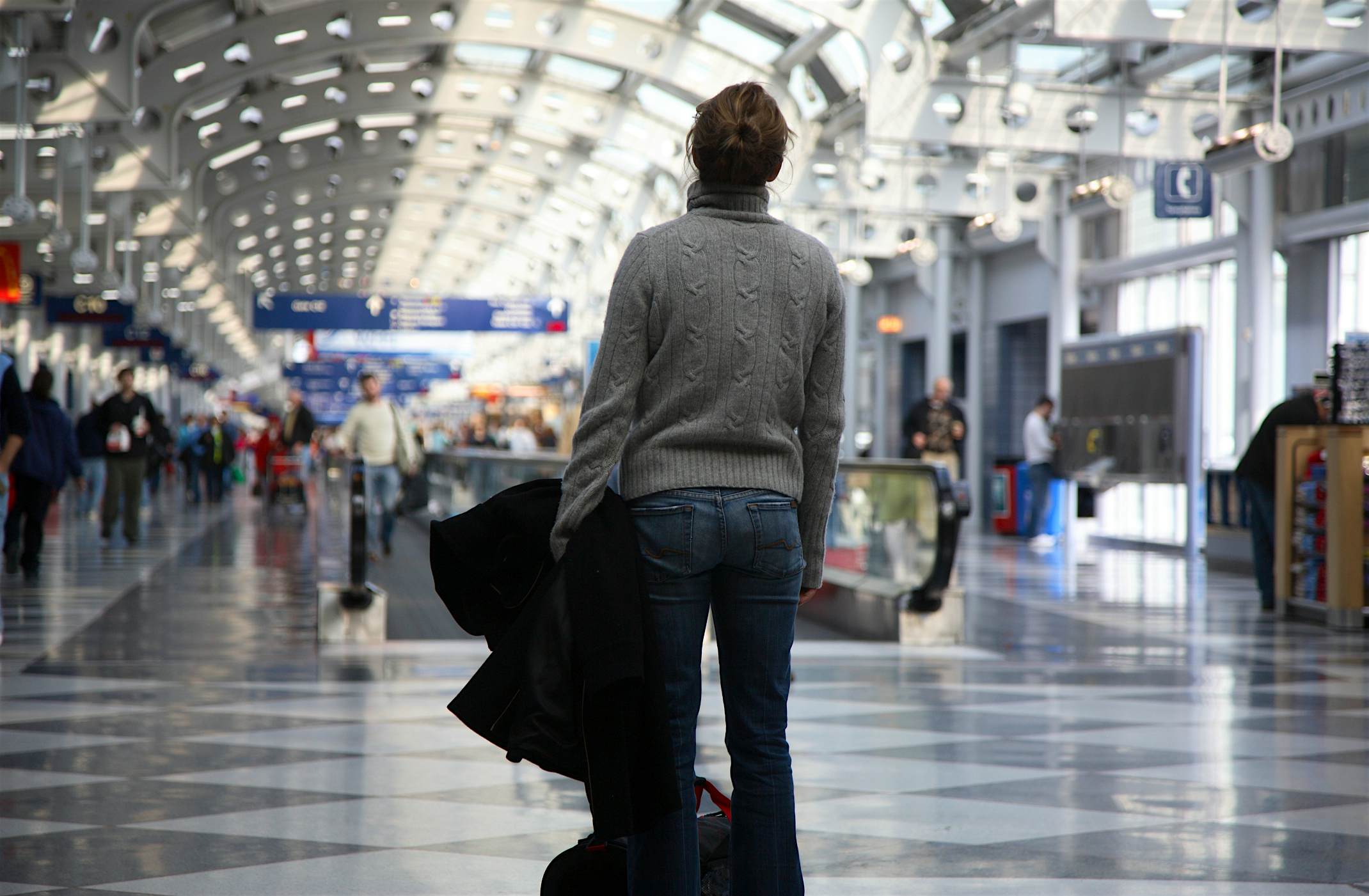 Travel News - Frustrated Airport Traveler A frustrated airport traveller.