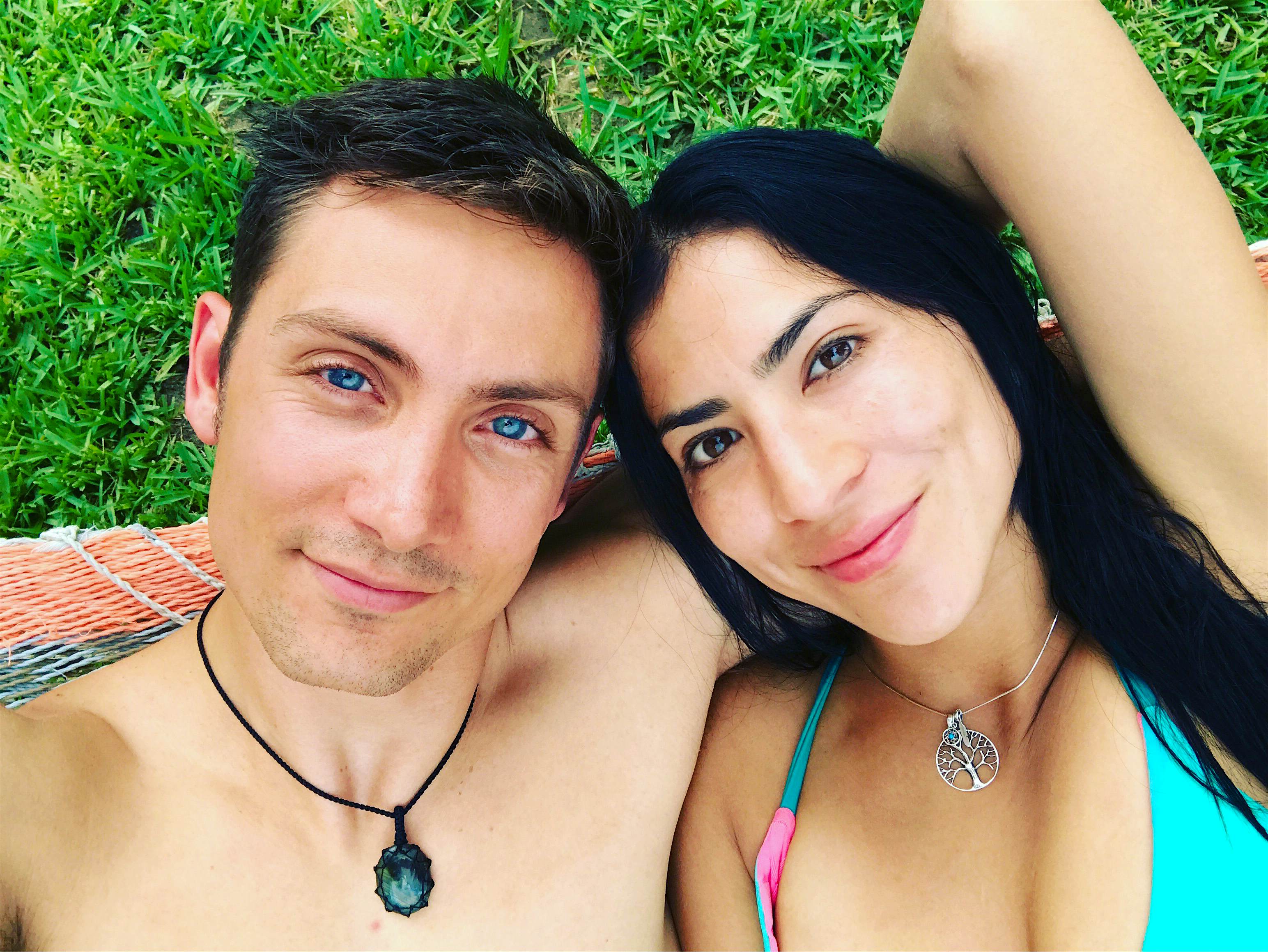 Travel News - Yoga Couple Chase (left) and Amor (right).