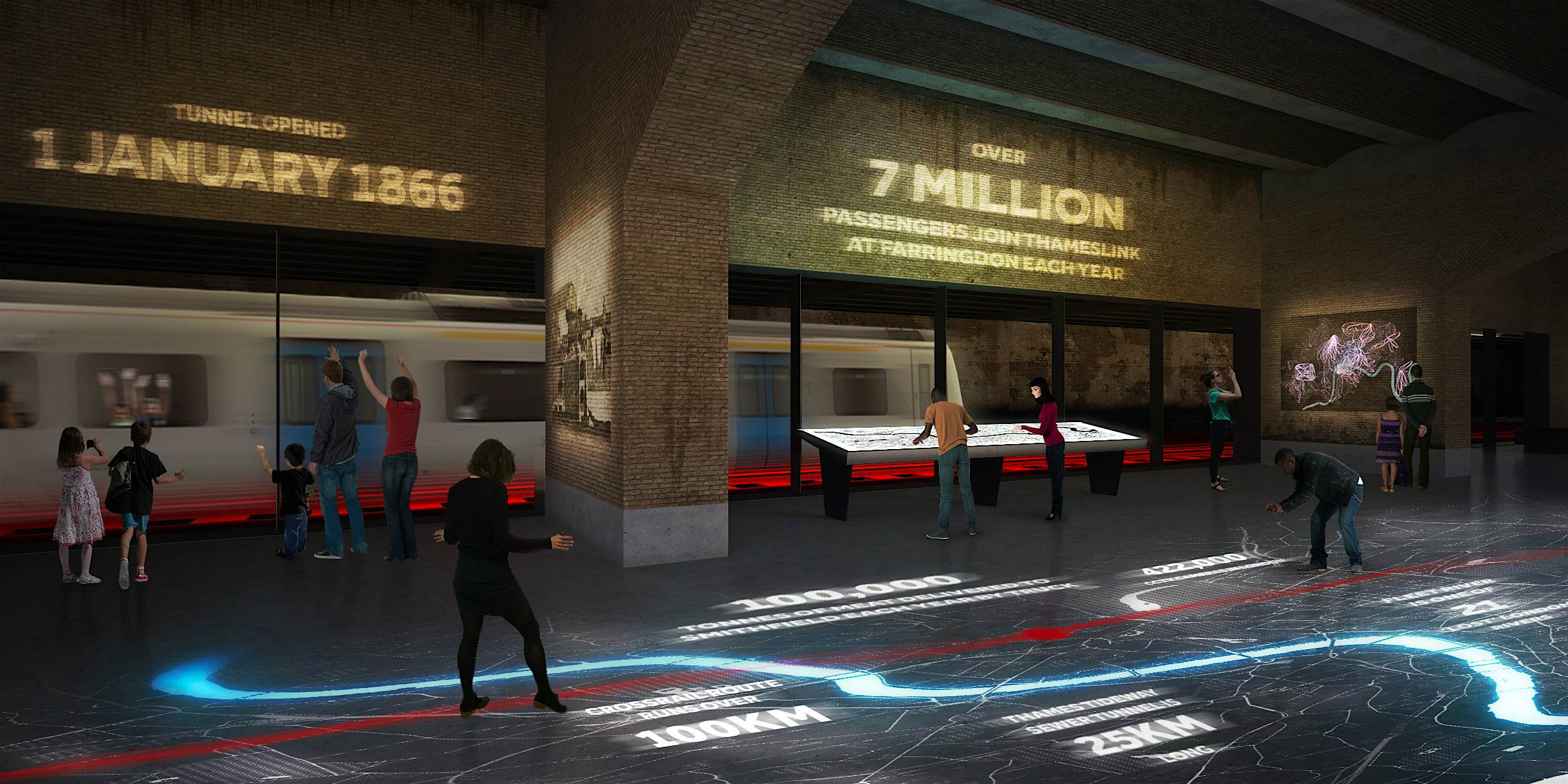 Travel News - Visual 2 London Networks New Museum of London to have a transparent train tunnel.