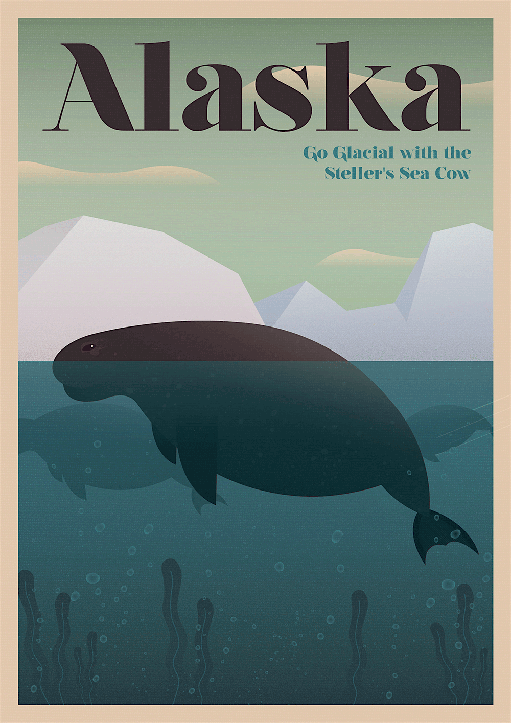 Travel News - Alaska: Stellers Sea Cow The Stellers Sea Cow once flourished in the waters off Alaska. Image: Unknown Tourism