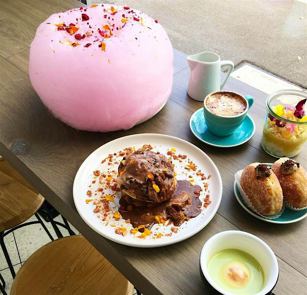 Travel News - @sweettoothforever The Fairy Floss dessert burger.