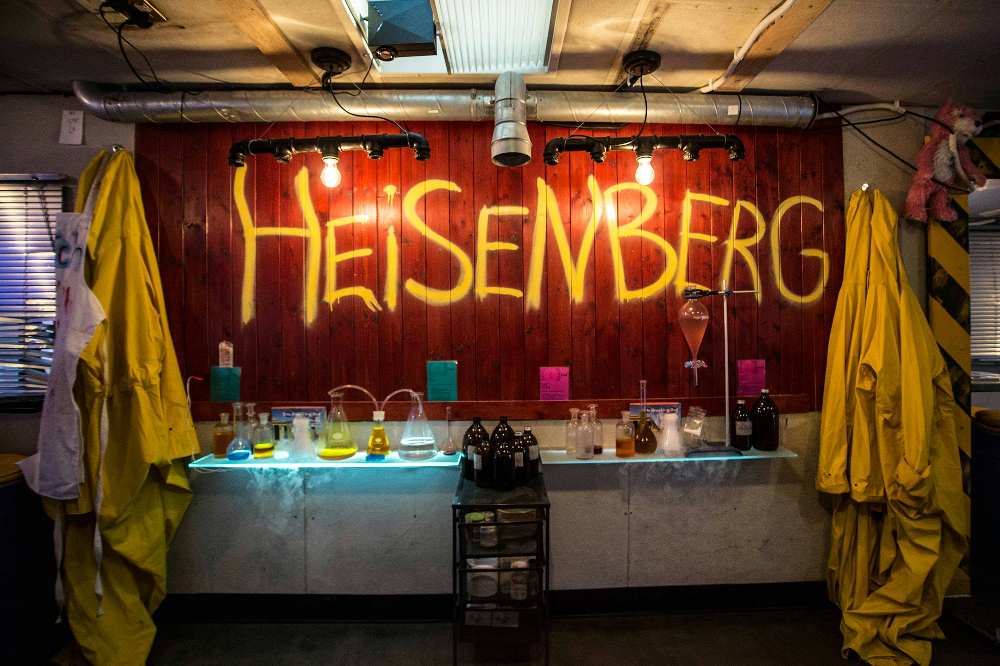 Heisenberg spray painted on the inside of ABQ cocktail bar.