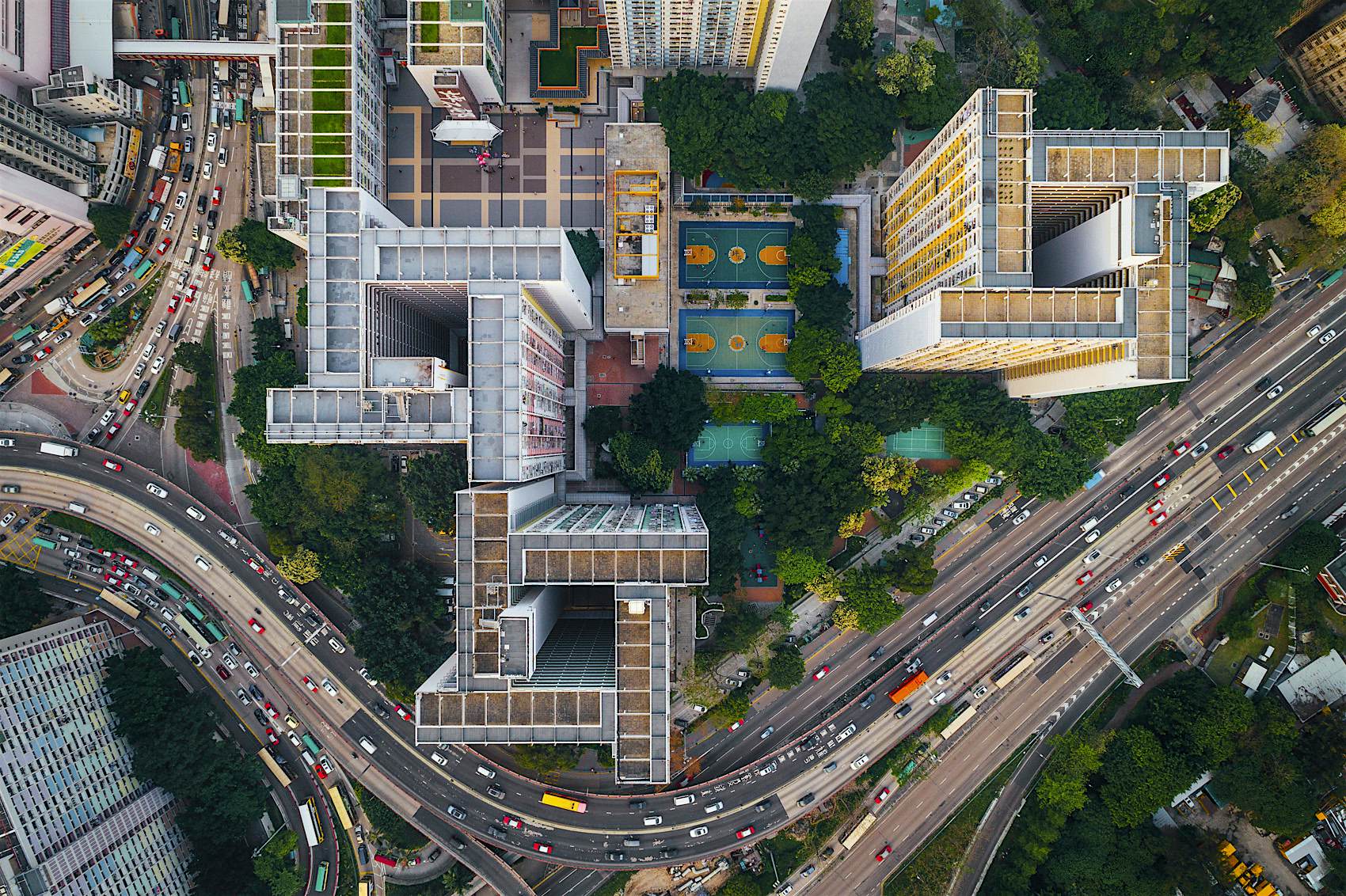 Travel News - Walled City #01 by Andy Yeung Hong Kong Aerial photography Lonely Planet Hong Kong's sprawling residential buildings from above