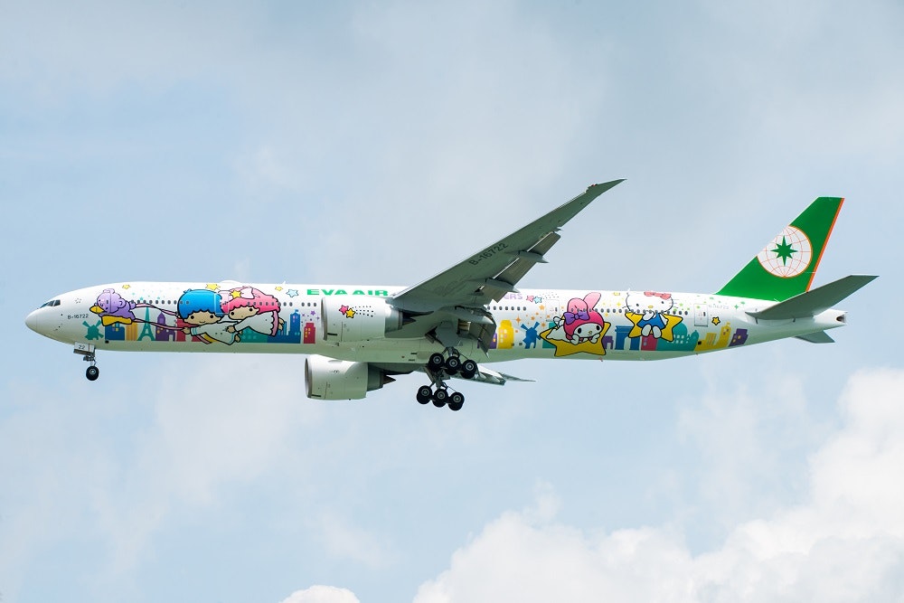 The Boeing is even painted in the animation theme. Image by Eva Airlines