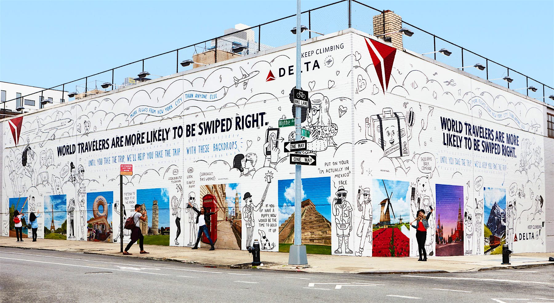 Travel News - tinder wall brooklyn art The Dating Wall in Brooklyn