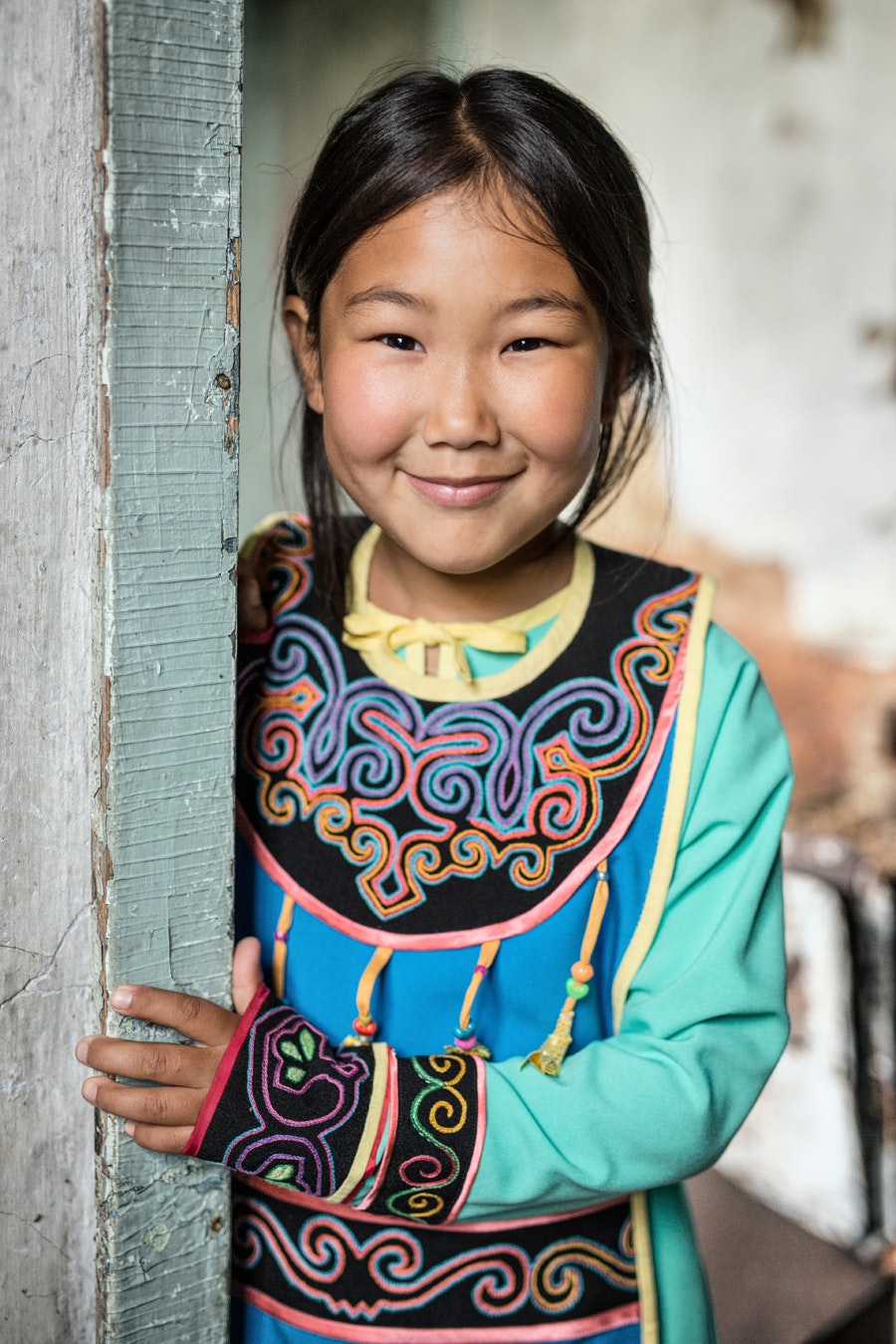 A little girl from the Oroki tribe