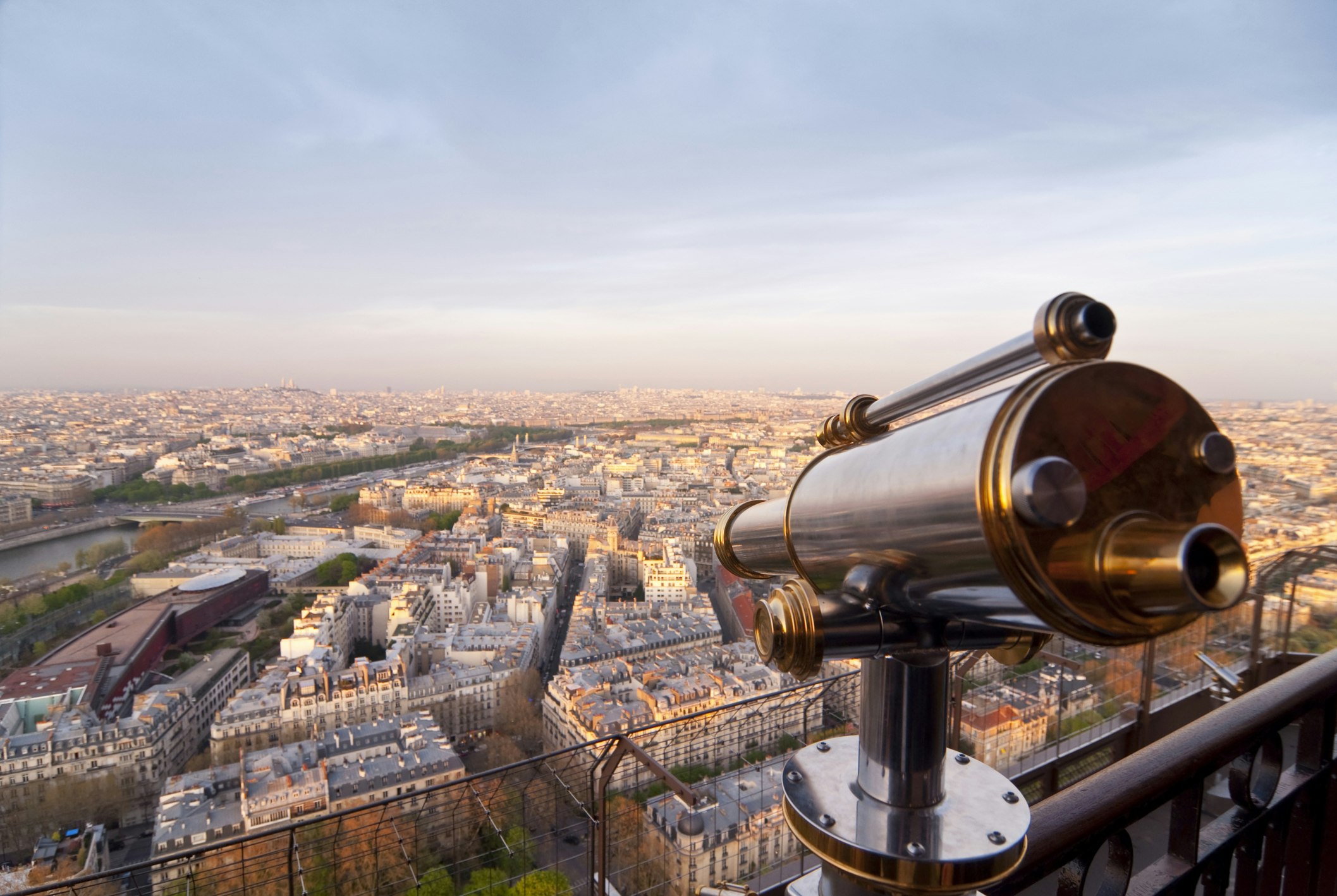 View of the famous rooftops from the Eiffel Tower.