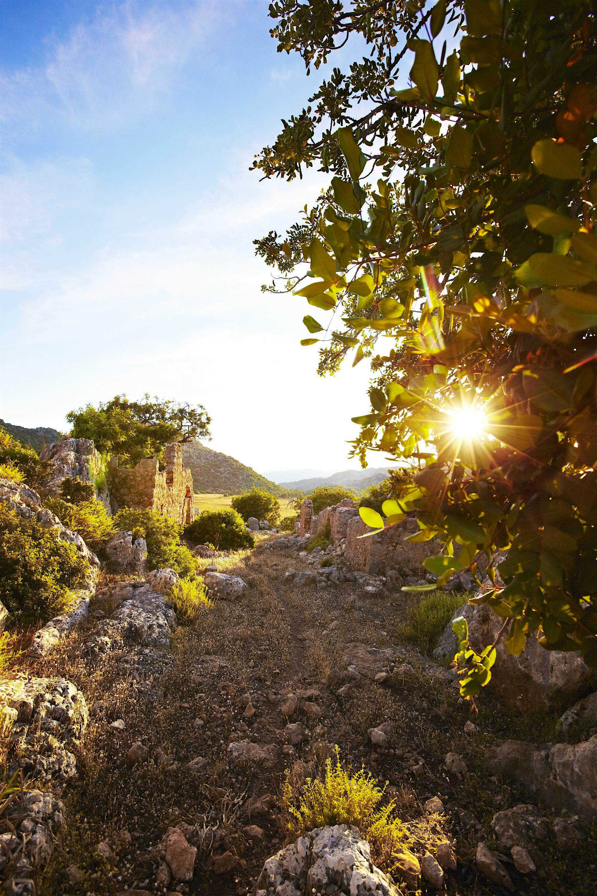 Travel News - Trail on Lycian Way between Kale and Kas. Trail on Lycian Way between Kale and Kas.