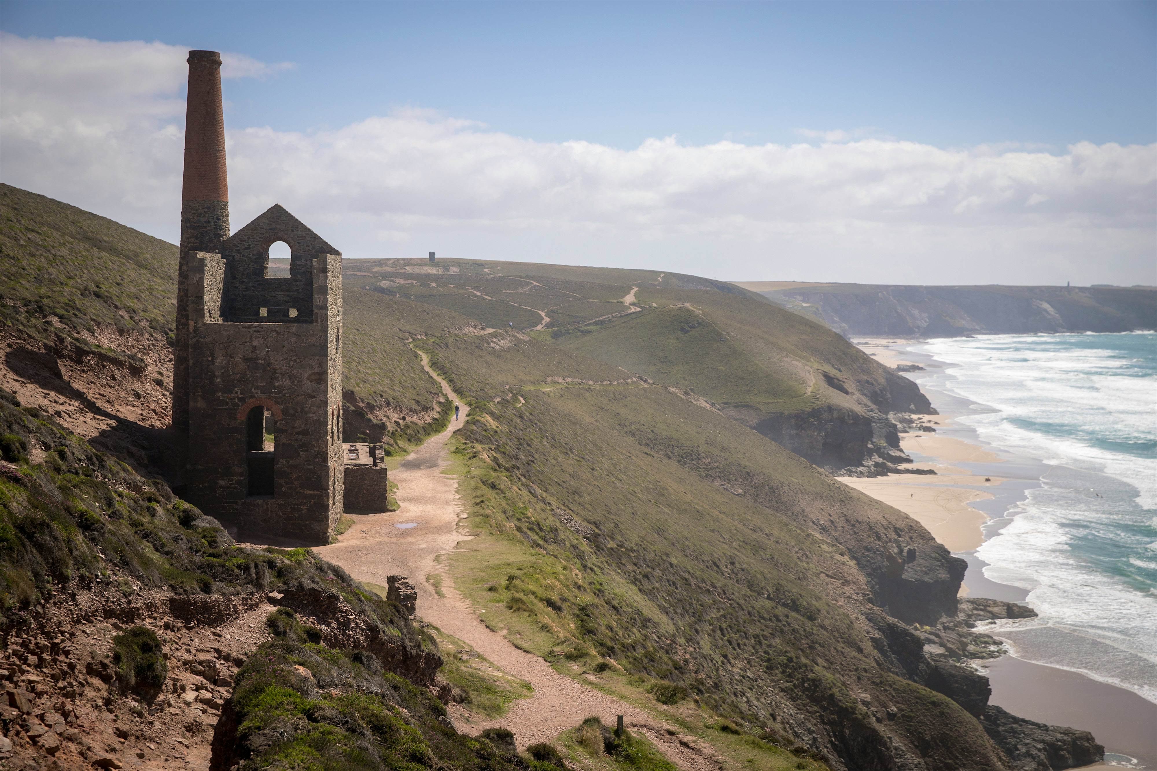 Travel News - The coast path besides the Wheal Coates Tin Mine at St Agnes that was used as a location in the BBC's romantic period drama Poldark Wheal Coates Tin Mines at St Agnes
