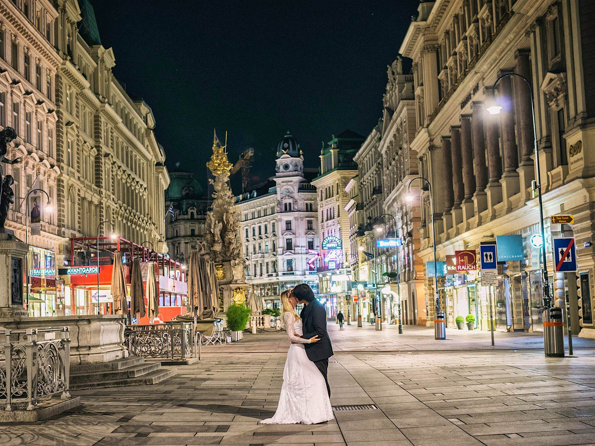 Travel News - Vienna Austria bridge and groom wedding photos around the world The bridge and groom in Vienna, Austria.