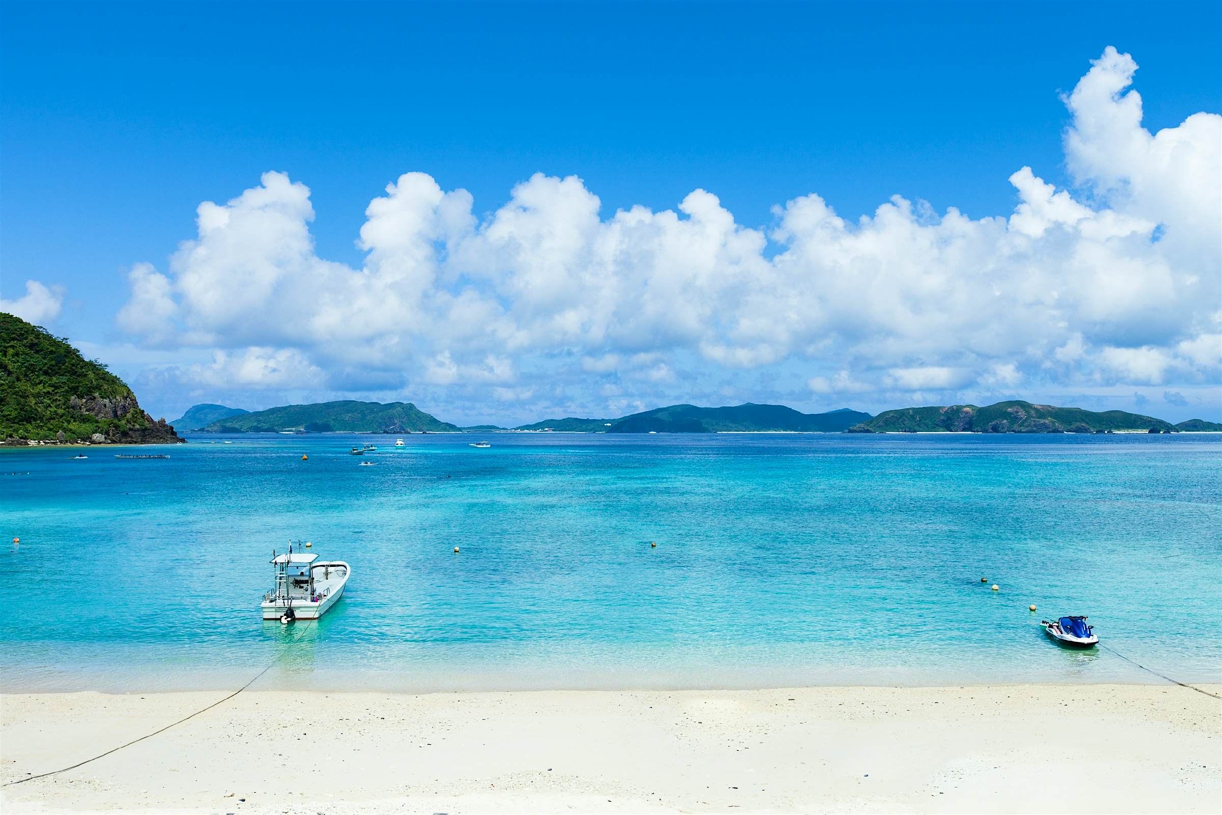 Travel News - beach White tropical sands of Kerama Islands, Okinawa, Japan.