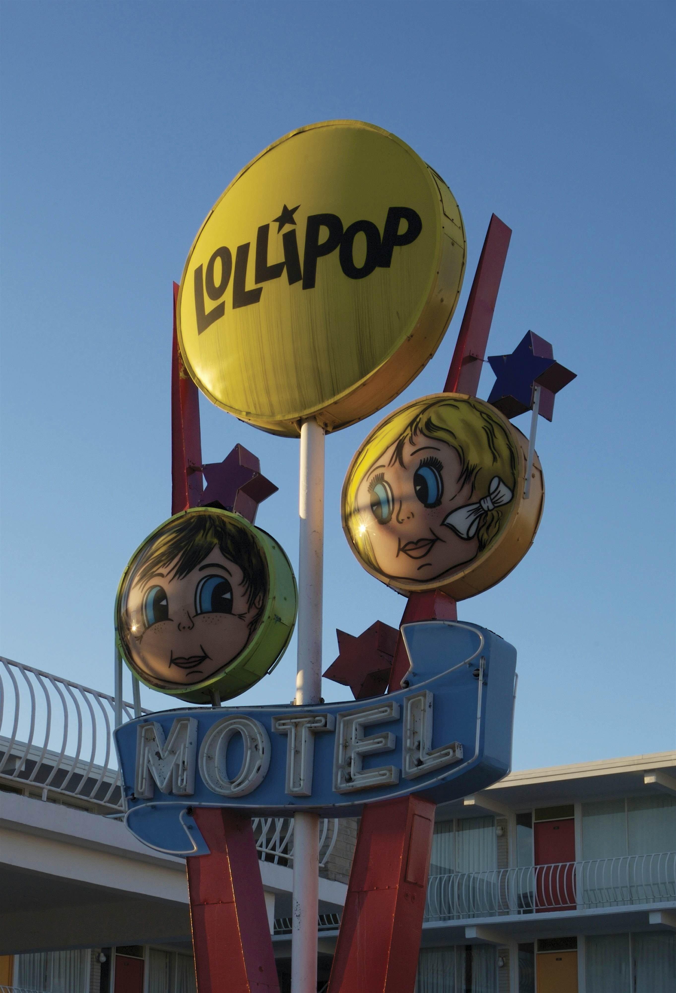 Travel News - mark_havens_out_of_season_hi_res_3.jpg The whimsical sign of the Lollipop Motel in North Wildwood has been a beacon to guests since 1959.