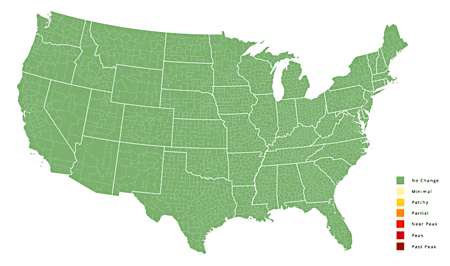 Travel News - 2017-fall-foliage-map A gif of fall foliage spreading across the USA