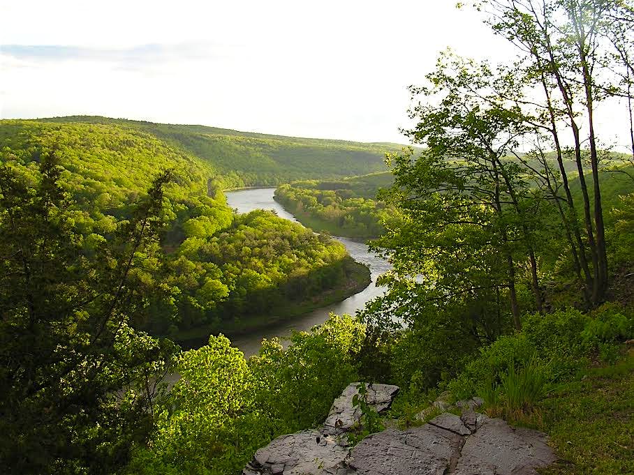 Travel News - A view of the Delaware River in the Sullivan Catskills A view of the Delaware River in the Sullivan Catskills.