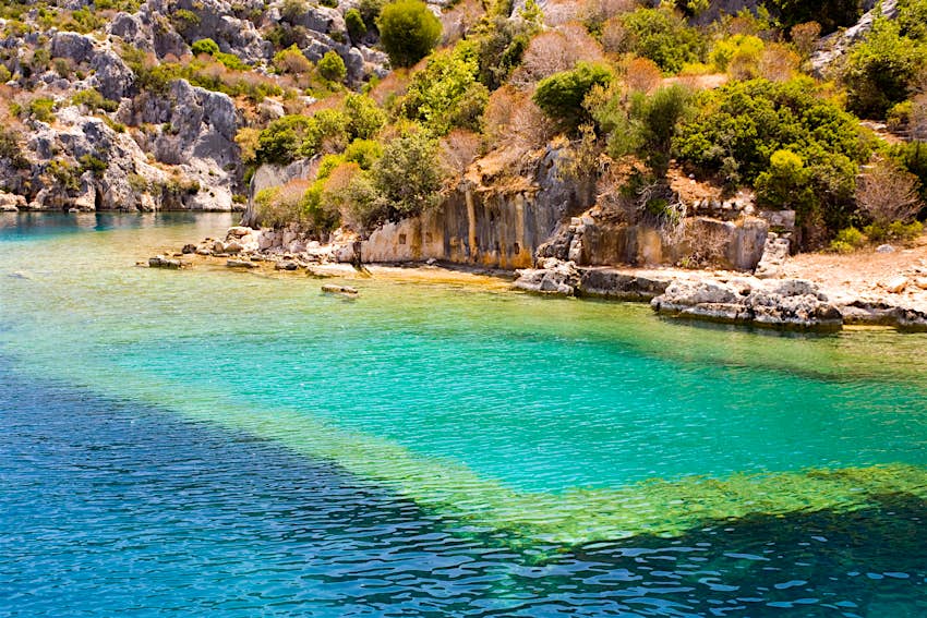 Travel News - Location of the sunken town off the Island of Kekova Divers may soon beging to explore the sunken city of Kekova