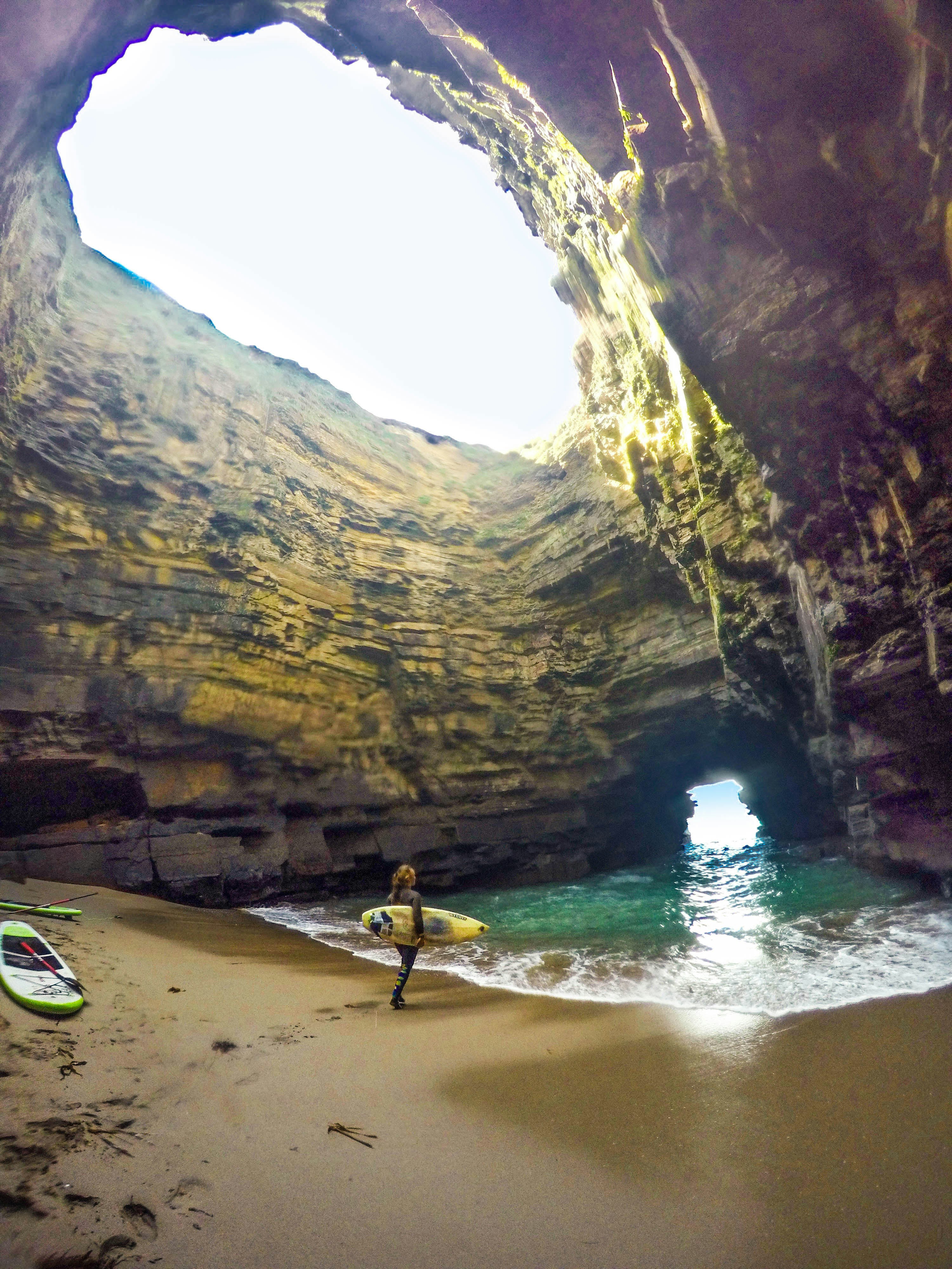 Four paddle boarders came across an incredible hidden cave in Kerry. Image: Paul Deering.