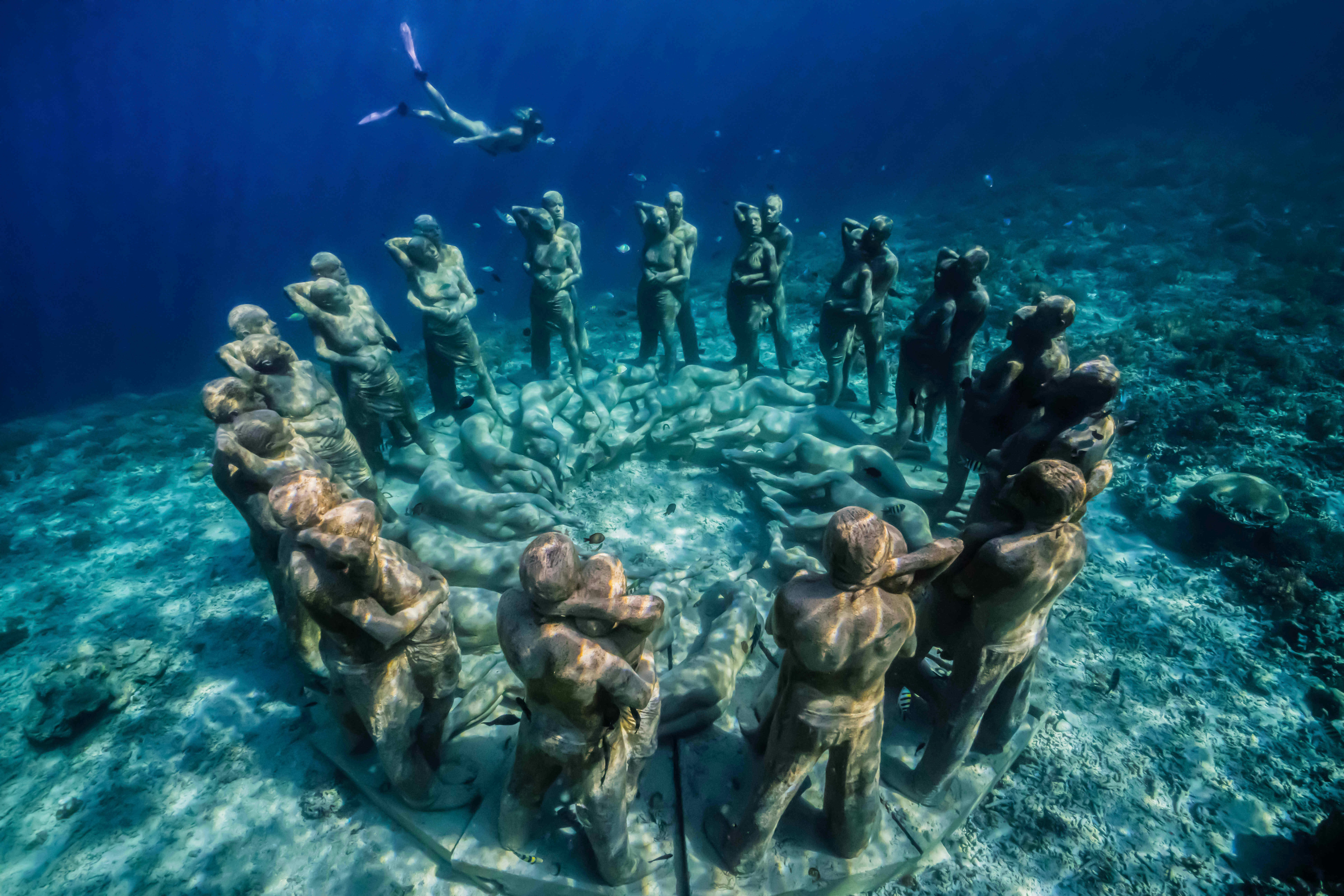 Jason deCaires Taylor’s work Nest will form a coral reef near the Indonesian island. 