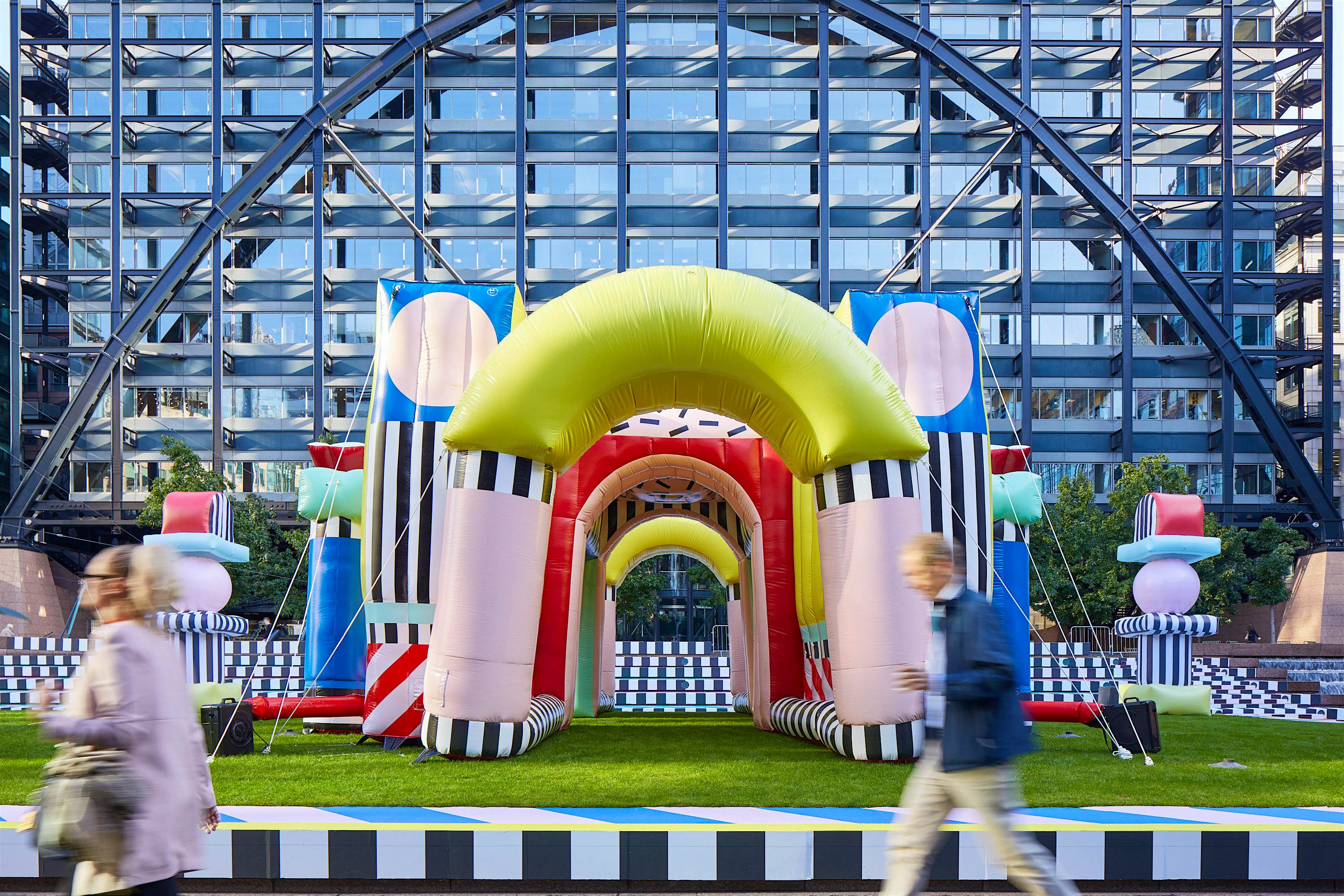 Travel News - LDF-Villa Walala by Camille Walala-004 The colourful Villa Walala by textile designer Camille Walala at Broadgate Circus.