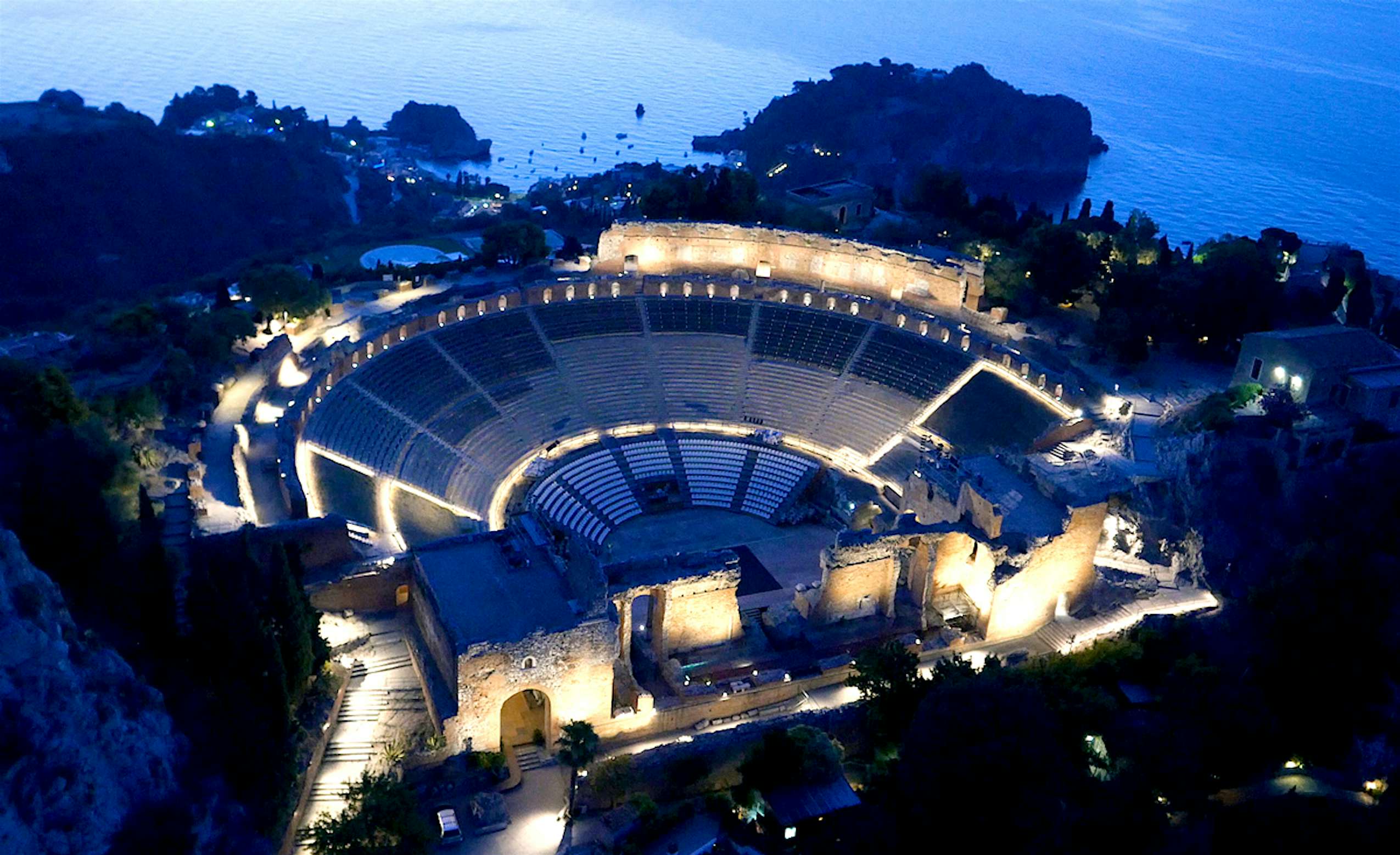 An ancient Greek theatre in Italy is lighting up to stay open for visitors