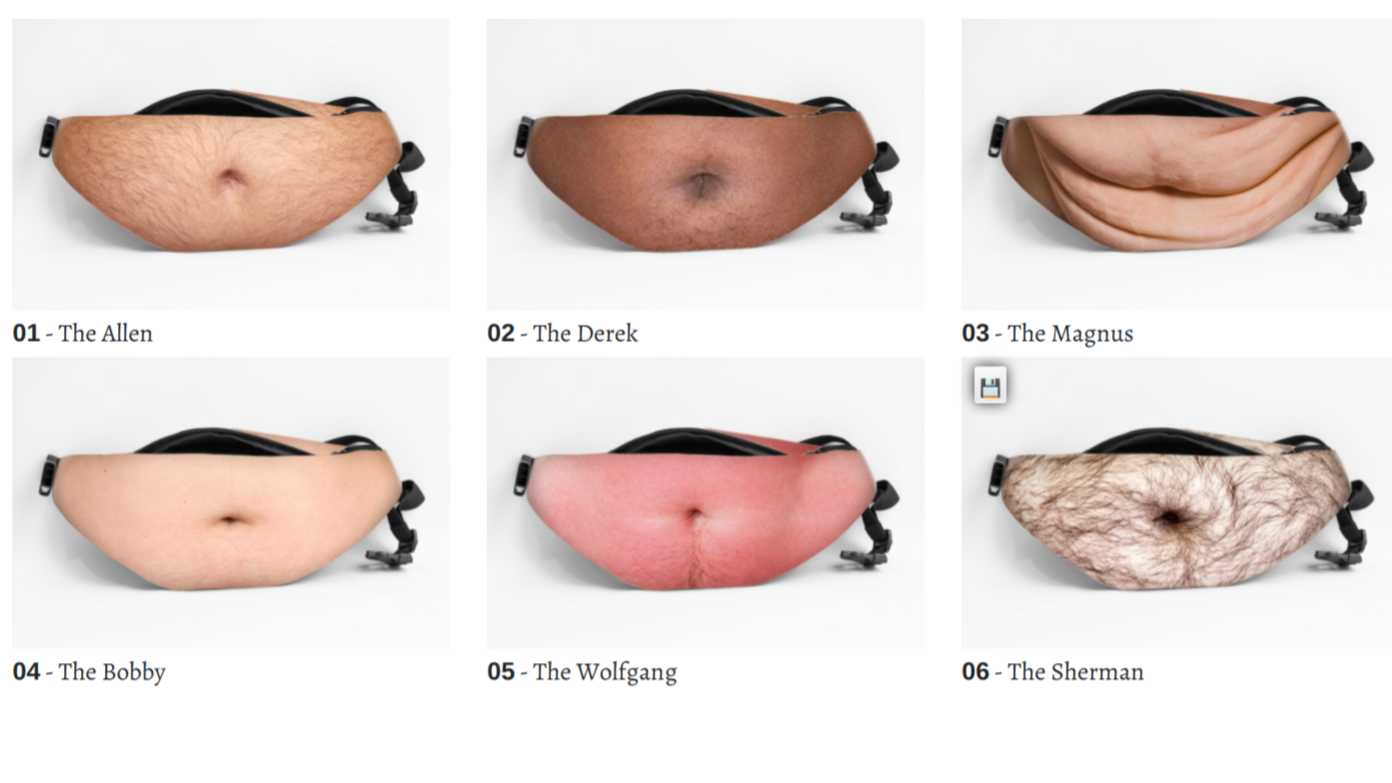 hairy belly bum bag