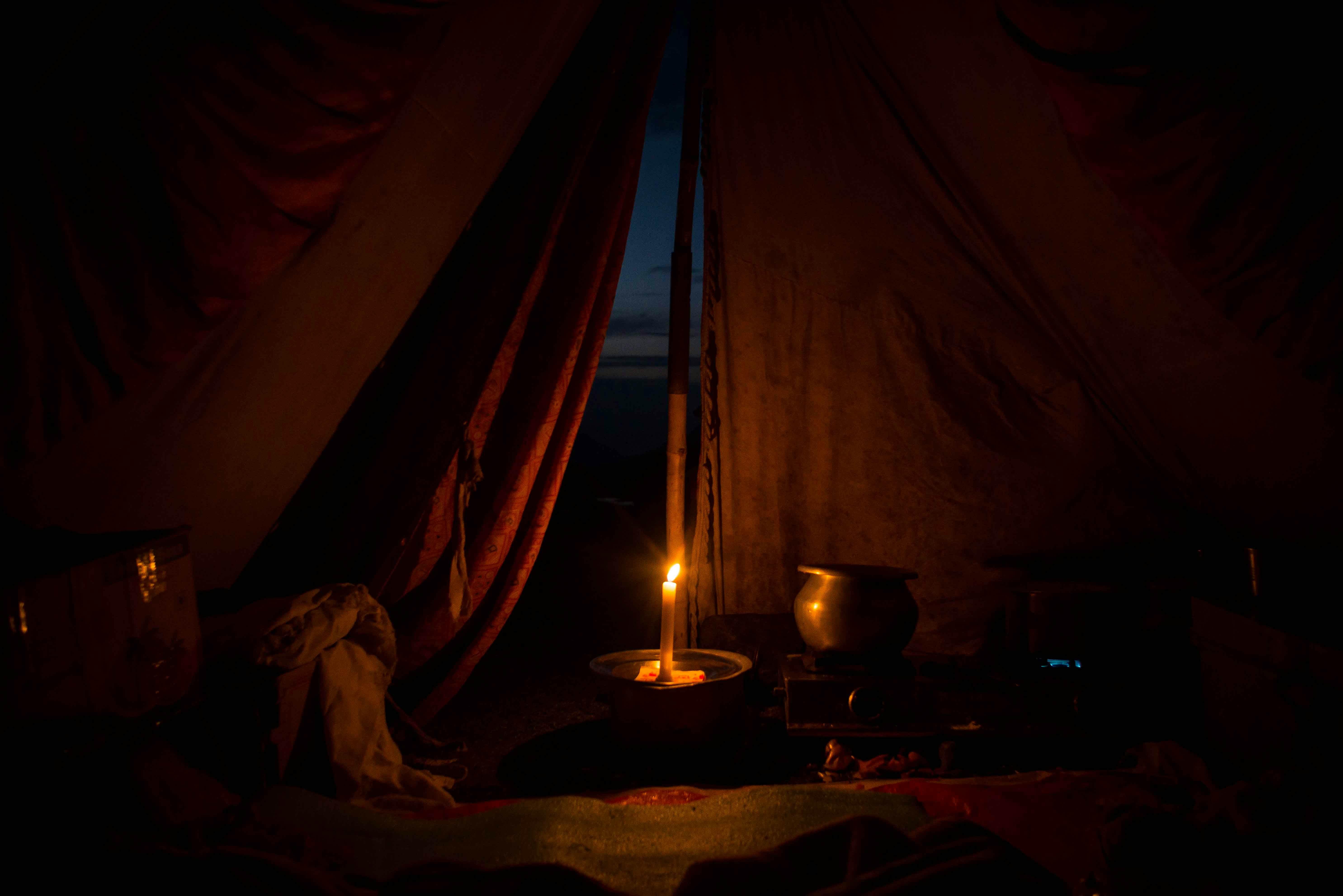 Travel News - Indigenous Kashmir Kashmiri tent at night