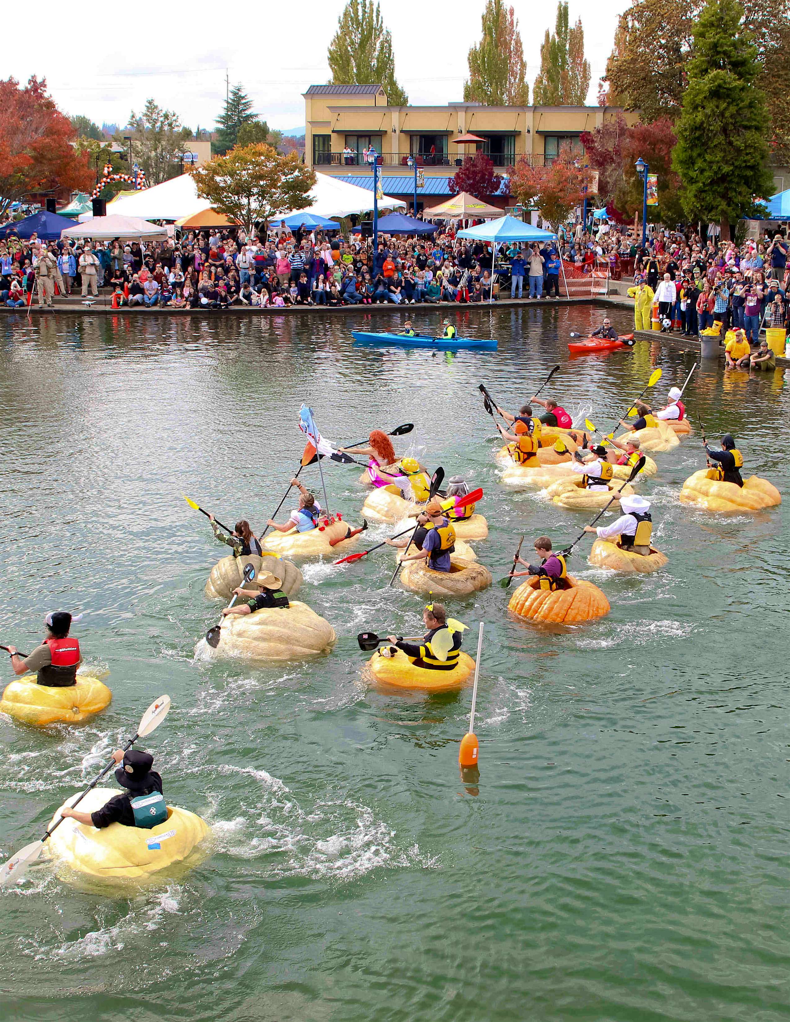 Take part in a giant pumpkin regatta in Oregon this Halloween
