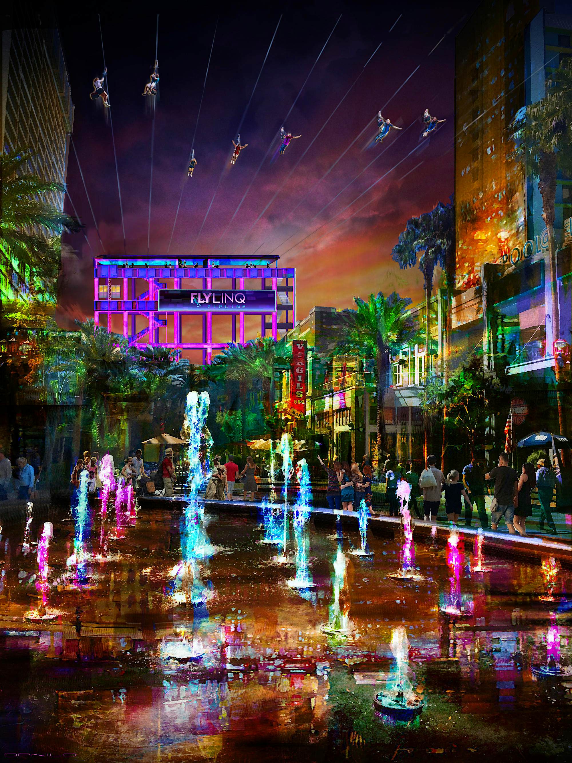 Travel News - Launch from LINQ Final Visitors will take off from a 122-foot-tall launch tower above the Las Vegas strip.