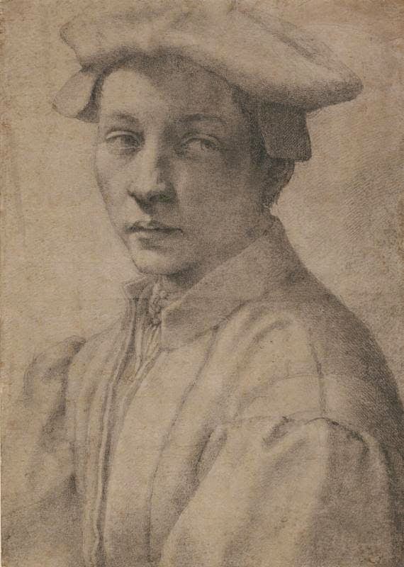 Travel News - Michelangelo Buonarroti, Portrait of Andrea Quaratesi, 1532. Drawing, black chalk. Image courtesy The Metropolitan Museum of Art The British Museum, London. Largest Michelangelo collection on display at The Met