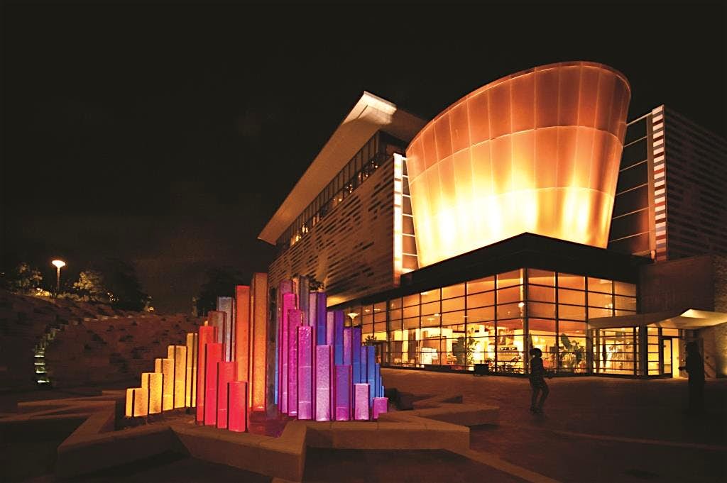 Travel News - The Muhammad Ali Center in Maine. Image courtesy of Muhammad Ali Center The Muhammad Ali Center at night