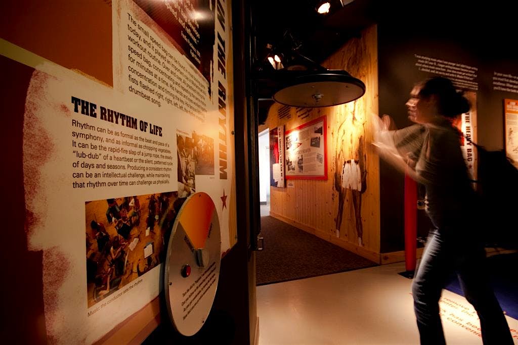 Travel News - The 'Train with Ali' area. Image courtesy of the Muhammad Ali Center A visitor checks out the 'Train with Ali' area at the Muhammad Ali Center