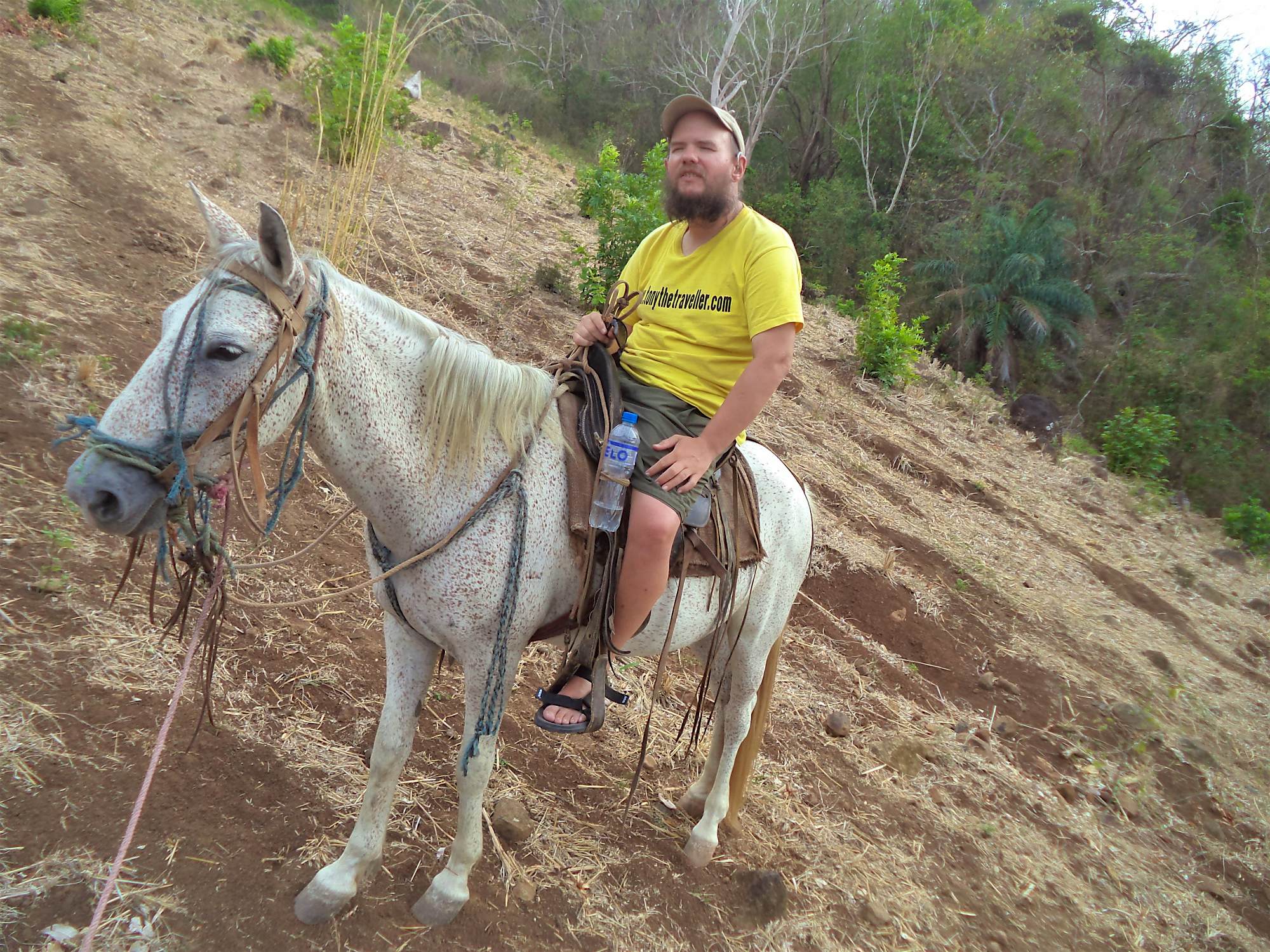 Travel News - Tony riding a horse on Ometepe Island, Nicaragua, April 2016 Tony riding a hose on Ometepe Island in Nicaragua.