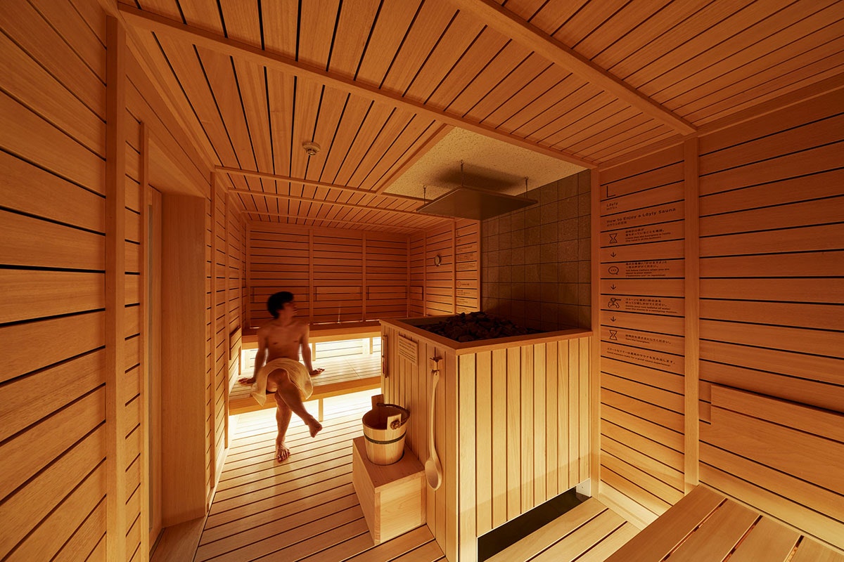 The hotel also houses a sauna imported from Finland that features a special cooling down method. 